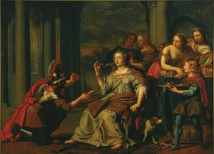 Semiramis mottar beskjed om opprøret i Babylon